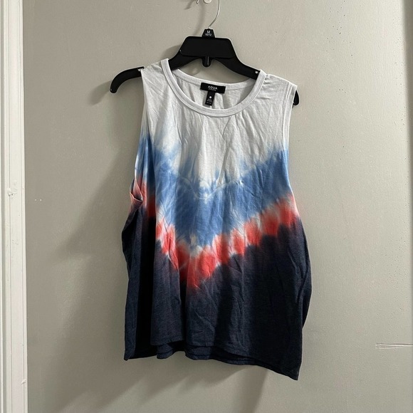 AQUA‎ ATHLETIC Tie Dye Sleeveless Active Wear Tank Top M - Picture 2 of 5